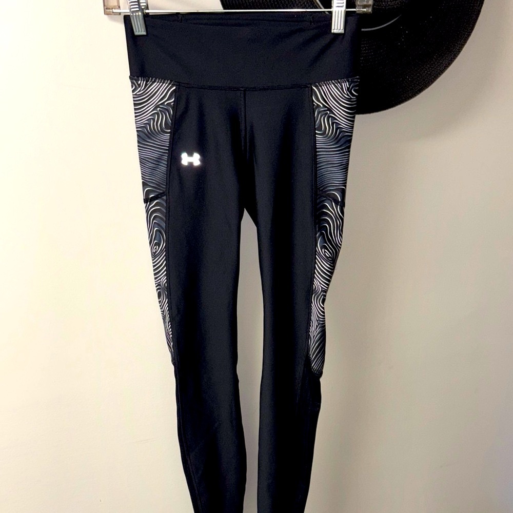 Under Armour Black Leggings with Abstract Panels